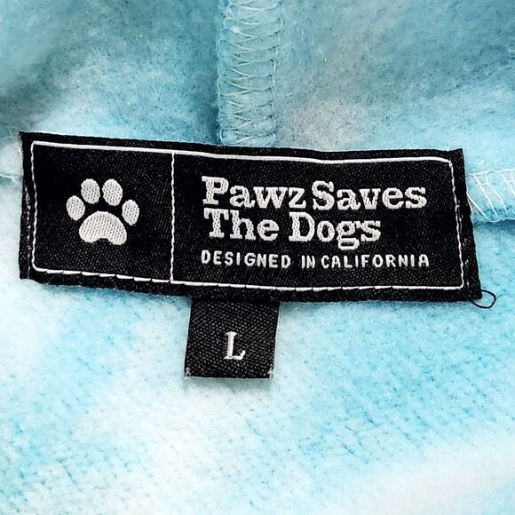Pawz Dog Mom Tie-Dye Hoodie Pastel Pink Blue Yellow Women's Size Large - Picture 6 of 9